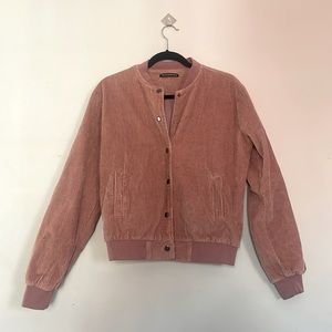 Brandy Melville • Dusty Rose Corduroy Bomber Jacket • S/M
